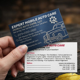Tarjeta De Visita Servicio Mecánico Reparación Automática y Especial