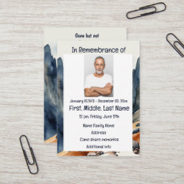 Tarjeta De Visita Servicio Memorial Invita a Caminar en Acuarela