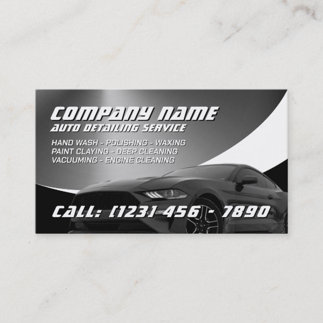 Tarjeta De Visita Servicio moderno de automóviles (Anverso)