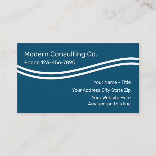 Tarjeta De Visita Servicio moderno de consultoría (Anverso)