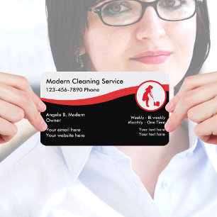 Tarjeta De Visita Servicio moderno de limpieza