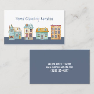 Tarjeta De Visita Servicio moderno de limpieza de casas