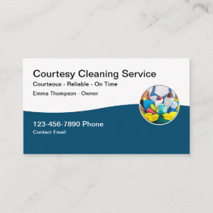 Tarjeta De Visita Servicio moderno de limpieza de casas
