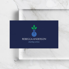 Tarjeta De Visita Servicio moderno de limpieza de logotipos de grano
