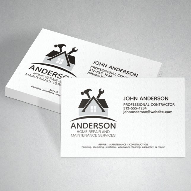 Tarjeta De Visita Servicio moderno de mantenimiento de reparación en (Subido por el creador)