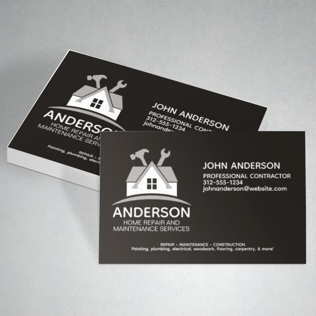 Tarjeta De Visita Servicio moderno de mantenimiento de reparación en (Subido por el creador)