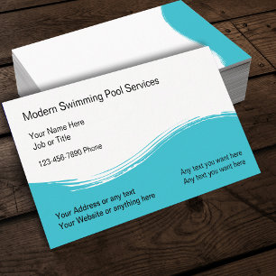Tarjeta De Visita Servicio moderno de piscinas