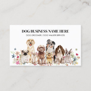 Tarjeta De Visita Servicio Moderno de Retirada de Residuos de Perros