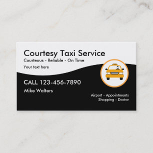 Tarjeta De Visita Servicio moderno de taxi