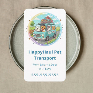 Tarjeta De Visita Servicio Moderno de Taxi para Mascotas Chofer de M