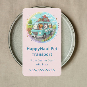 Tarjeta De Visita Servicio Moderno de Taxi para Mascotas Concierge d