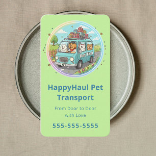 Tarjeta De Visita Servicio Moderno de Taxi para Mascotas Concierge d