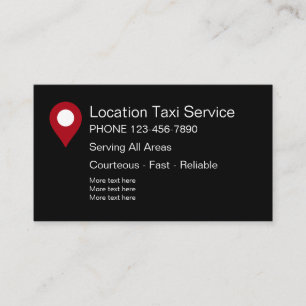 Tarjeta De Visita Servicio moderno del taxi