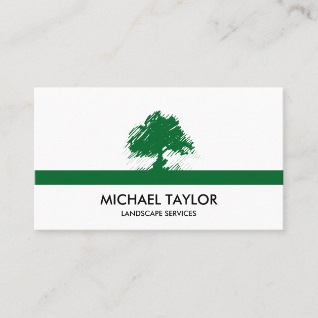 Tarjeta De Visita servicio paisajístico profesional y cuidado del cé (Anverso)