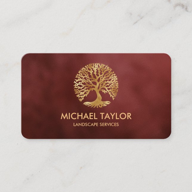 Tarjeta De Visita servicio paisajístico profesional y cuidado del cé (Anverso)