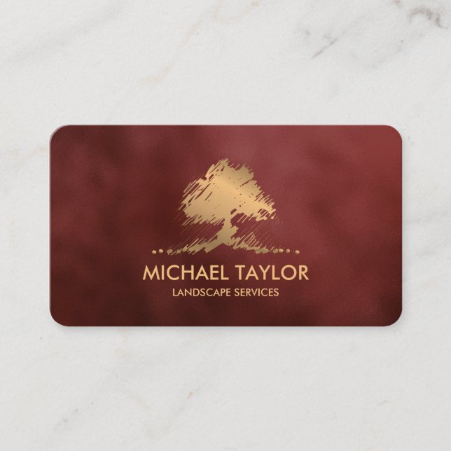 Tarjeta De Visita servicio paisajístico profesional y cuidado del cé (Anverso)