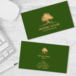 Tarjeta De Visita servicio paisajístico profesional y cuidado del cé