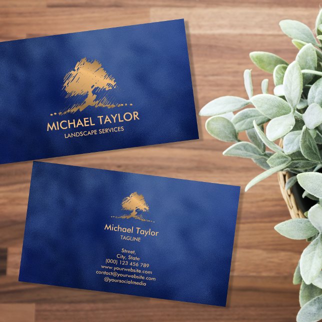 Tarjeta De Visita servicio paisajístico profesional y cuidado del cé (Subido por el creador)