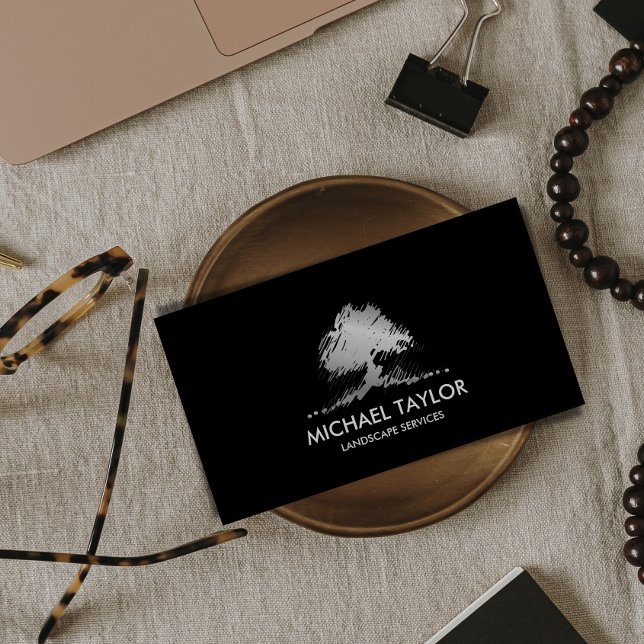 Tarjeta De Visita servicio paisajístico profesional y cuidado del cé (Subido por el creador)