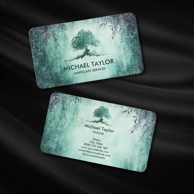 Tarjeta De Visita servicio paisajístico profesional y cuidado del cé (Subido por el creador)