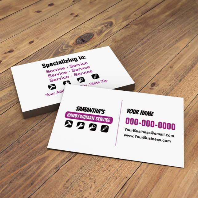 Tarjeta De Visita Servicio para mujeres de pareja doble cara (Subido por el creador)