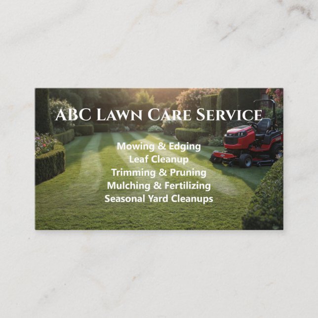 Tarjeta De Visita Servicio Premium Lawnpro (Anverso)