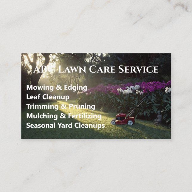 Tarjeta De Visita Servicio Premium Lawnpro (Anverso)