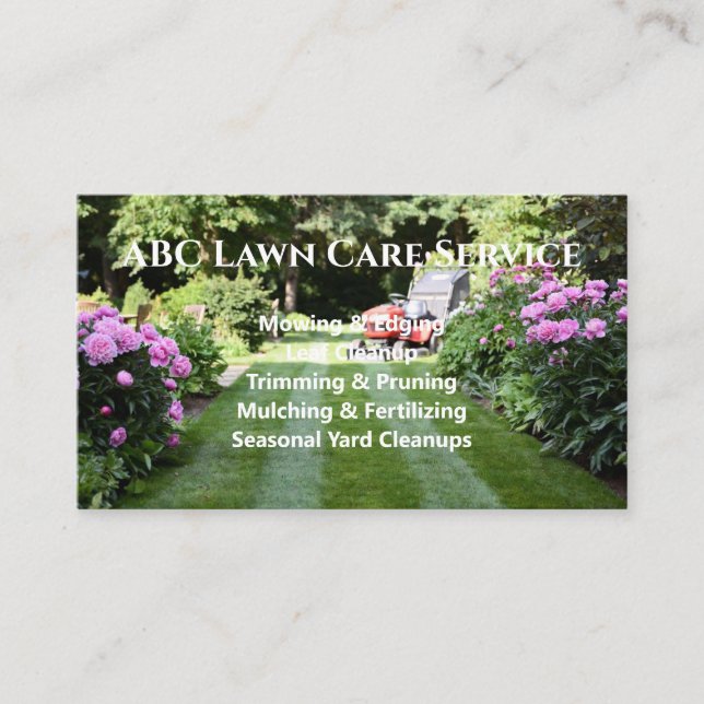 Tarjeta De Visita Servicio Premium Lawnpro (Anverso)