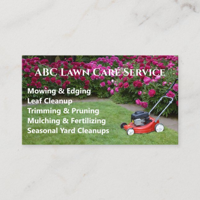 Tarjeta De Visita Servicio Premium Lawnpro (Anverso)