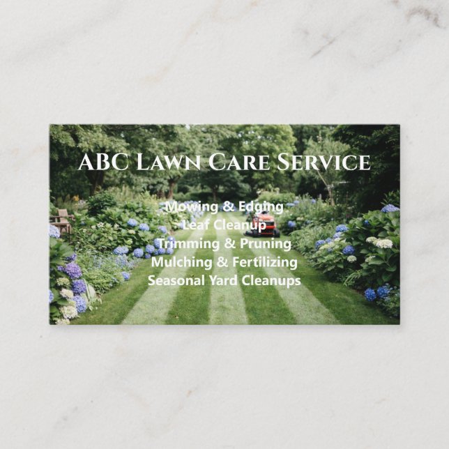 Tarjeta De Visita Servicio Premium Lawnpro (Anverso)
