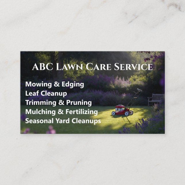 Tarjeta De Visita Servicio Premium Lawnpro (Anverso)