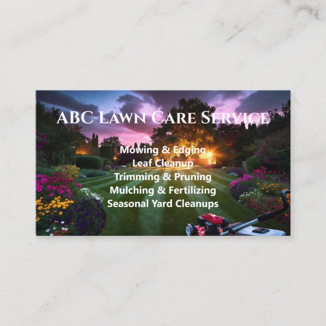 Tarjeta De Visita Servicio Premium Lawnpro (Anverso)