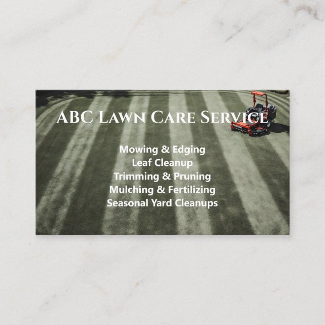 Tarjeta De Visita Servicio Premium Lawnpro (Anverso)