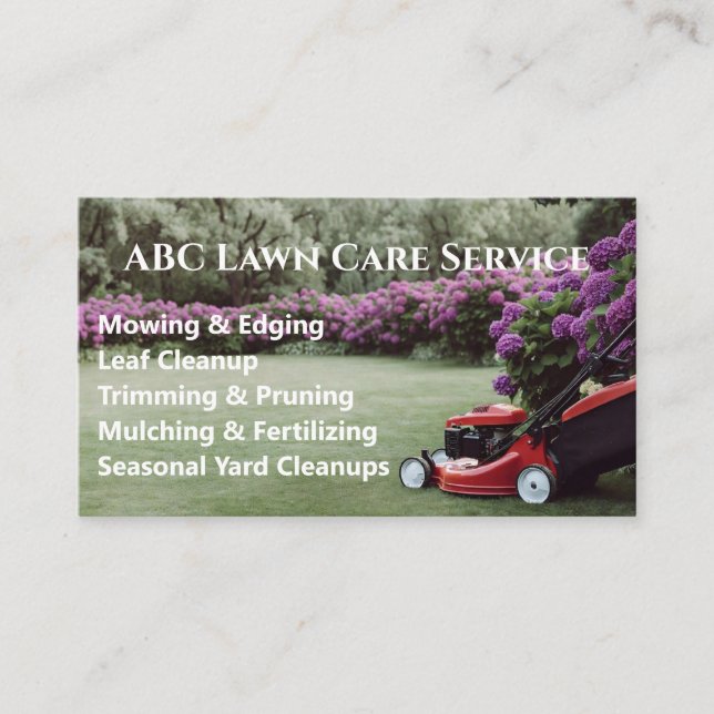 Tarjeta De Visita Servicio Premium Lawnpro (Anverso)