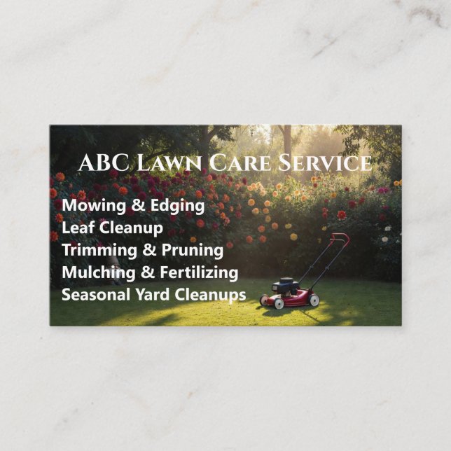 Tarjeta De Visita Servicio Premium Lawnpro (Anverso)