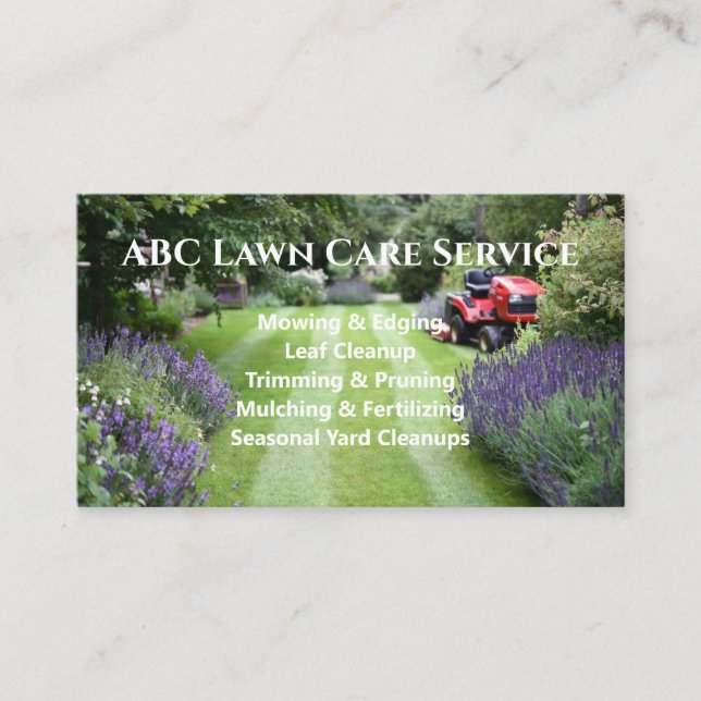 Tarjeta De Visita Servicio Premium Lawnpro (Anverso)