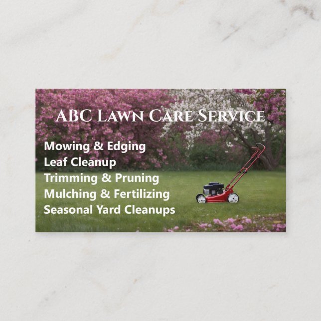 Tarjeta De Visita Servicio Premium Lawnpro (Anverso)
