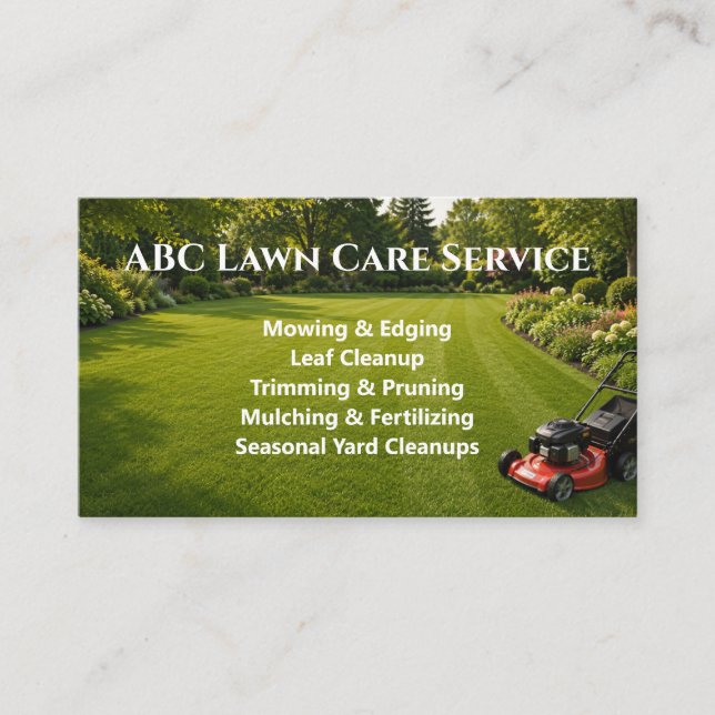 Tarjeta De Visita Servicio Premium Lawnpro (Anverso)