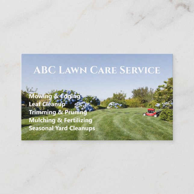 Tarjeta De Visita Servicio Premium Lawnpro (Anverso)