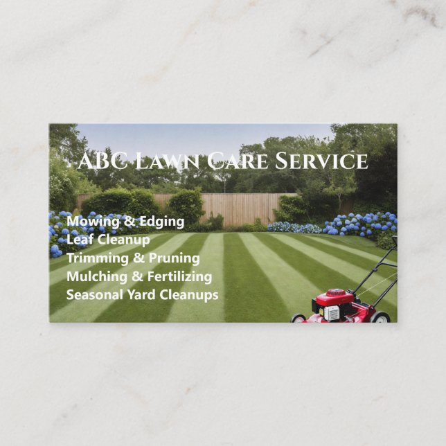 Tarjeta De Visita Servicio Premium Lawnpro (Anverso)