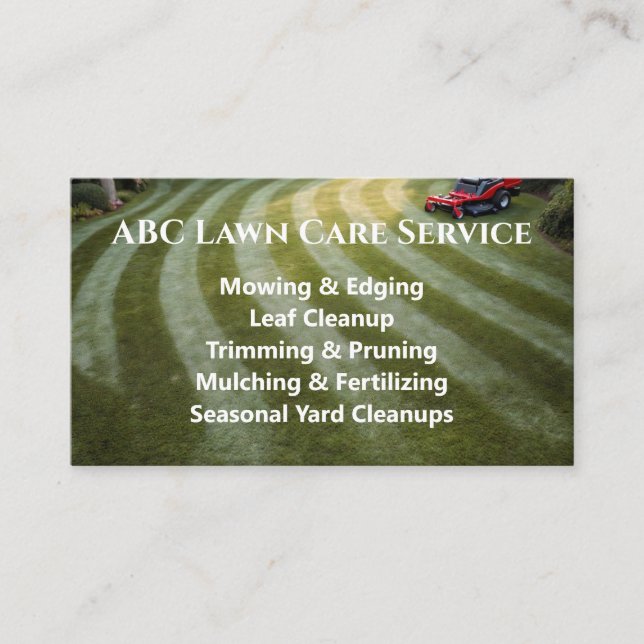 Tarjeta De Visita Servicio Premium Lawnpro (Anverso)