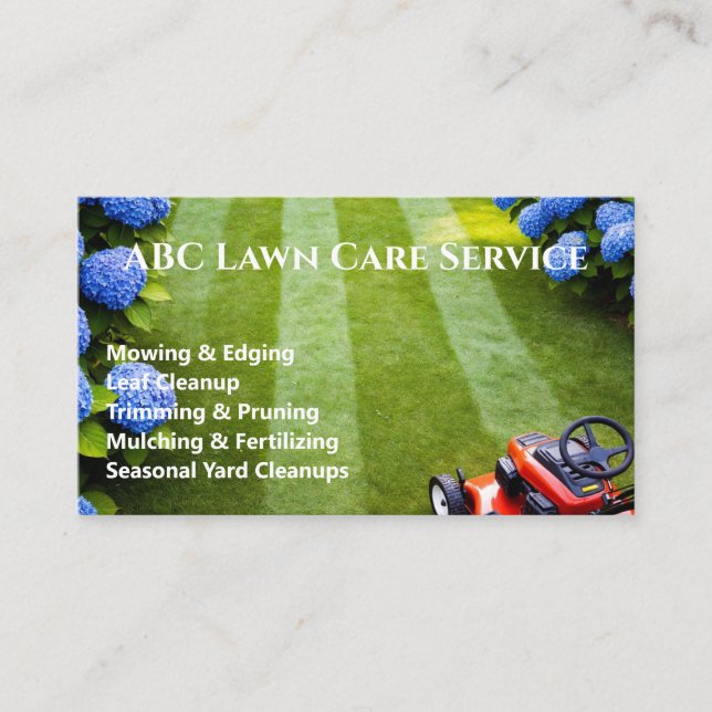 Tarjeta De Visita Servicio Premium Lawnpro (Anverso)