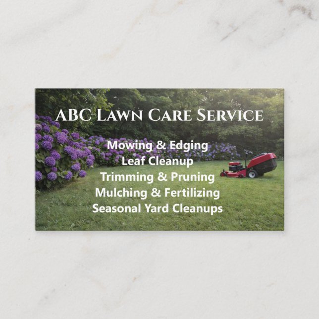 Tarjeta De Visita Servicio Premium Lawnpro (Anverso)
