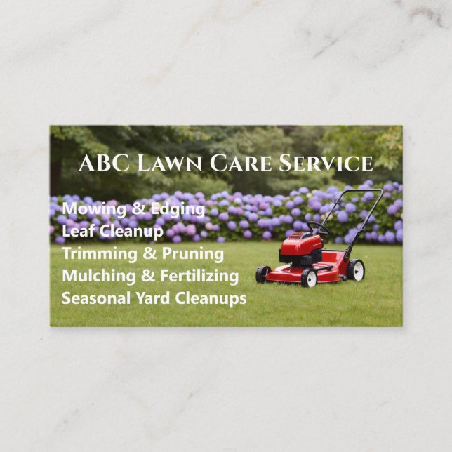 Tarjeta De Visita Servicio Premium Lawnpro (Anverso)