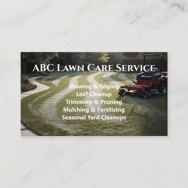 Tarjeta De Visita Servicio Premium Lawnpro (Anverso)