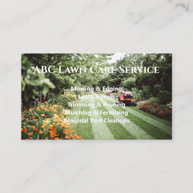 Tarjeta De Visita Servicio Premium Lawnpro (Anverso)