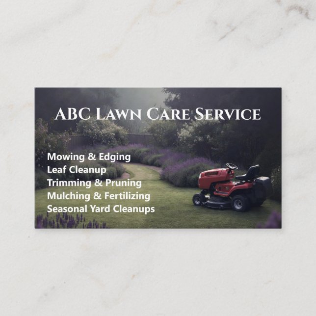 Tarjeta De Visita Servicio Premium Lawnpro (Anverso)