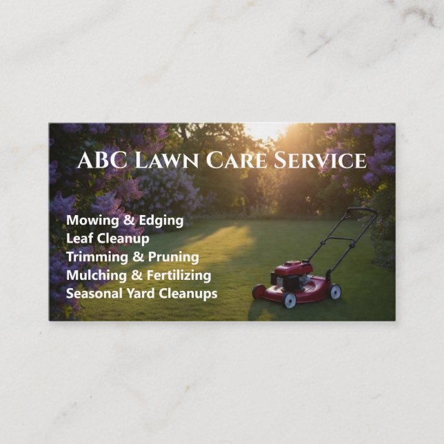 Tarjeta De Visita Servicio Premium Lawnpro (Anverso)