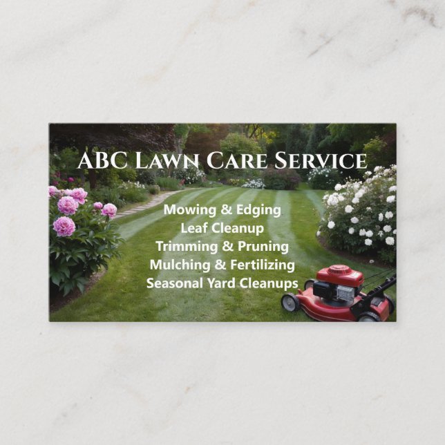 Tarjeta De Visita Servicio Premium Lawnpro (Anverso)