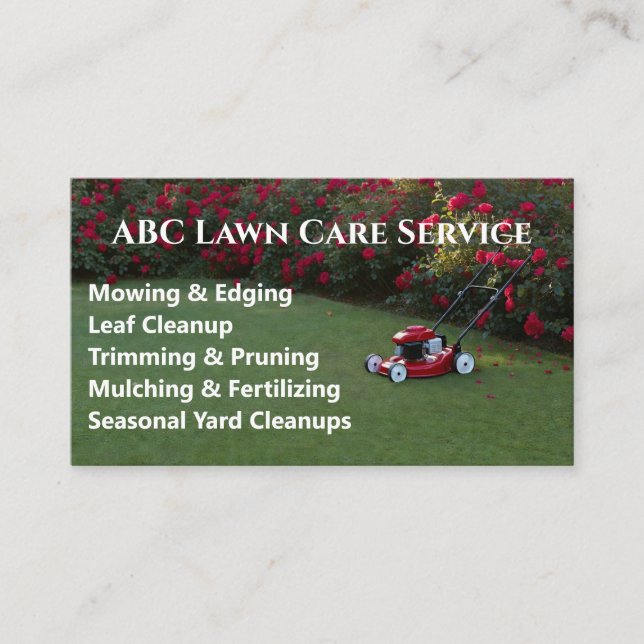 Tarjeta De Visita Servicio Premium Lawnpro (Anverso)